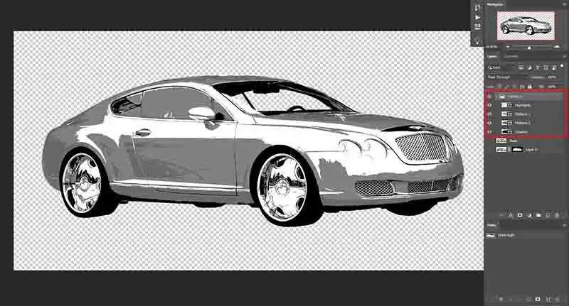 making a group, how to vectorize an image in Photoshop