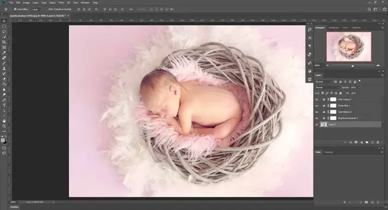 newborn photo editing