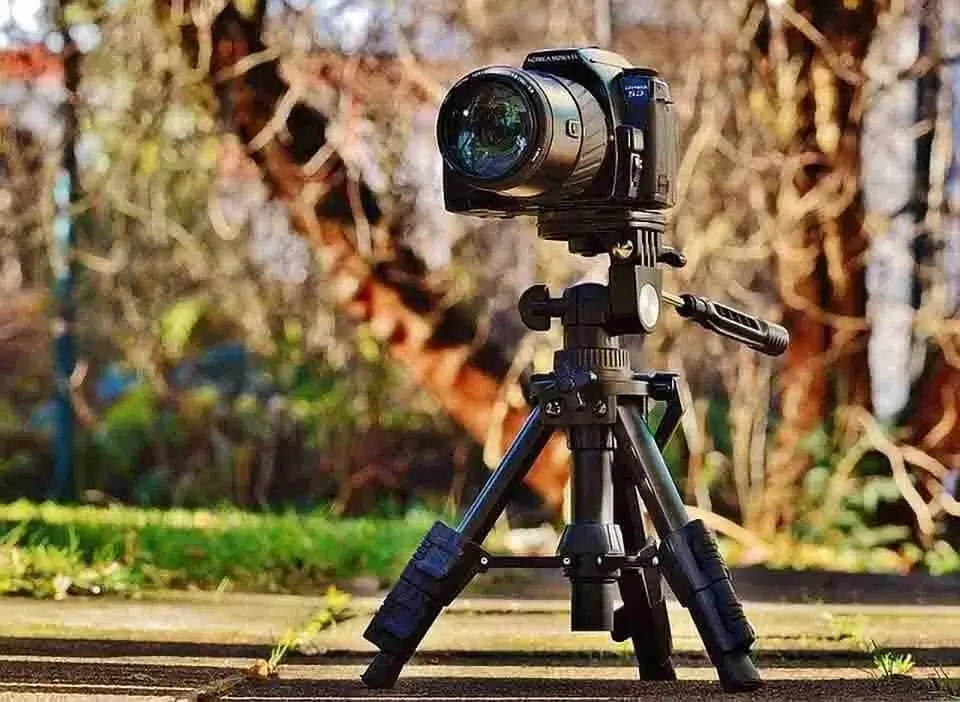 camera with a camera stand