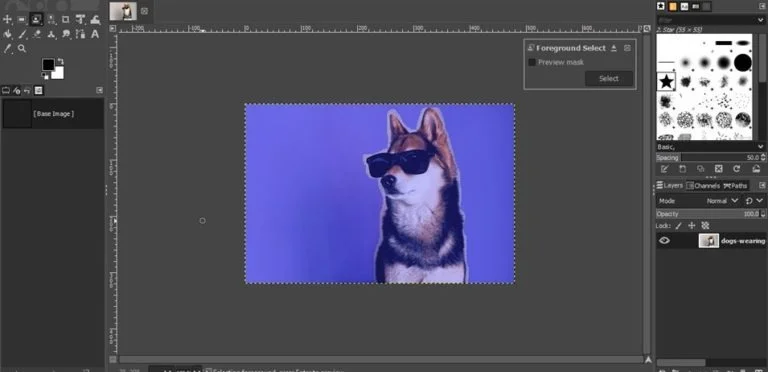gimp remove background from image