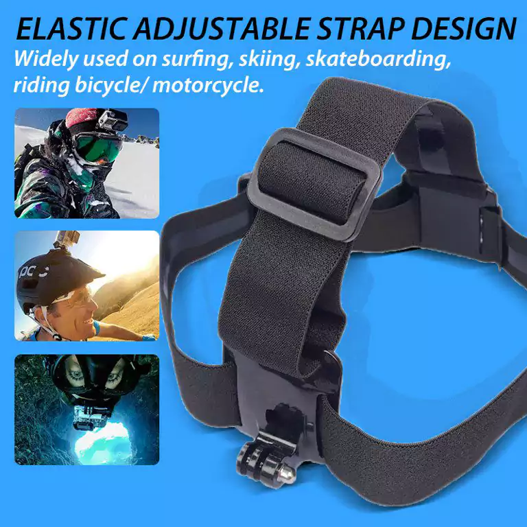 Head Strap Mount Belt Elastic Headband For GoPro