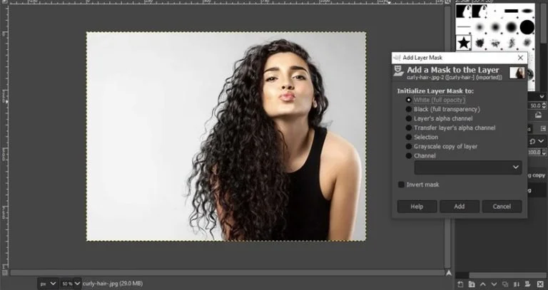 remove background in gimp