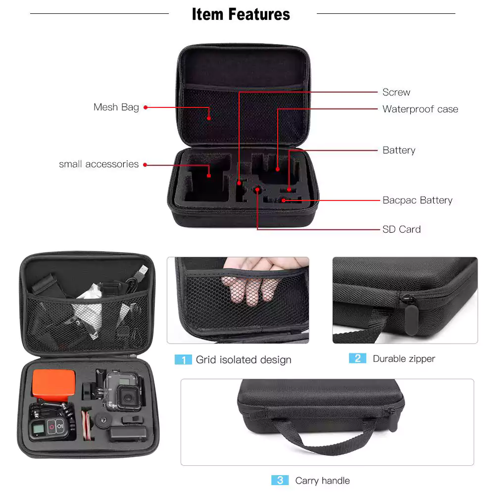 TEKCAM Carrying Case for item features