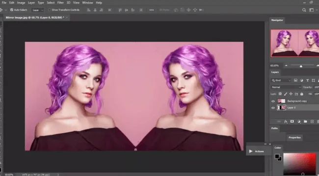 final mirror image in photoshop.
