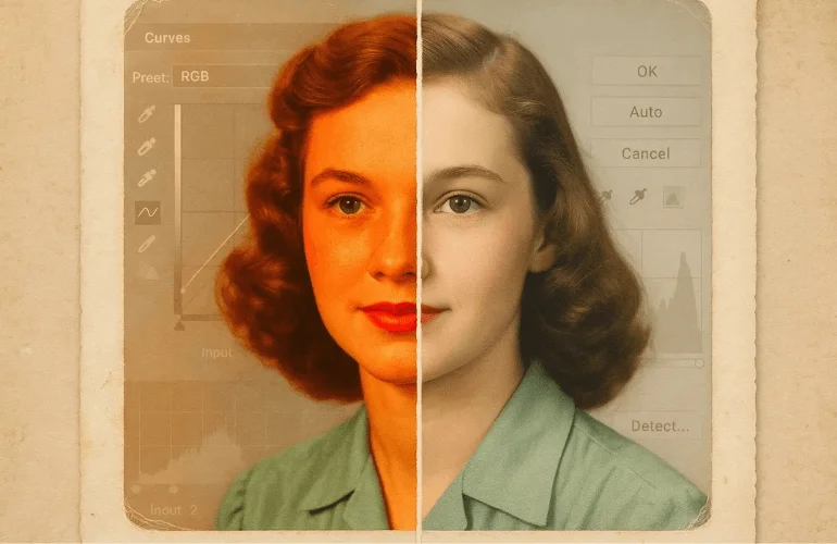 Photo with oversaturated colors vs. natural tones