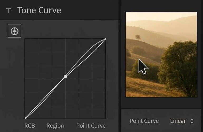 Using Lightroom’s Targeted Adjustment Tool for fine-tuning tones.