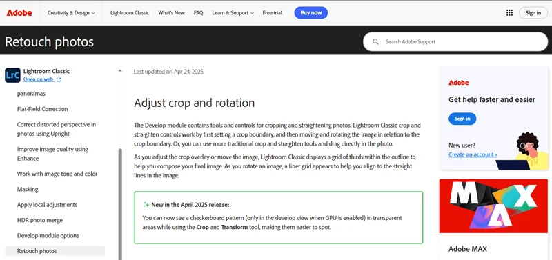 Screenshot Adobe Lightroom Retouch Photos, Best Photo Retouching Software