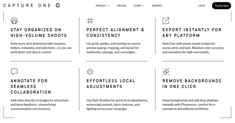 Screenshot Capture One Software, Best Photo Retouching Software
