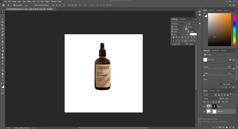 Change Solid Color Photoshop