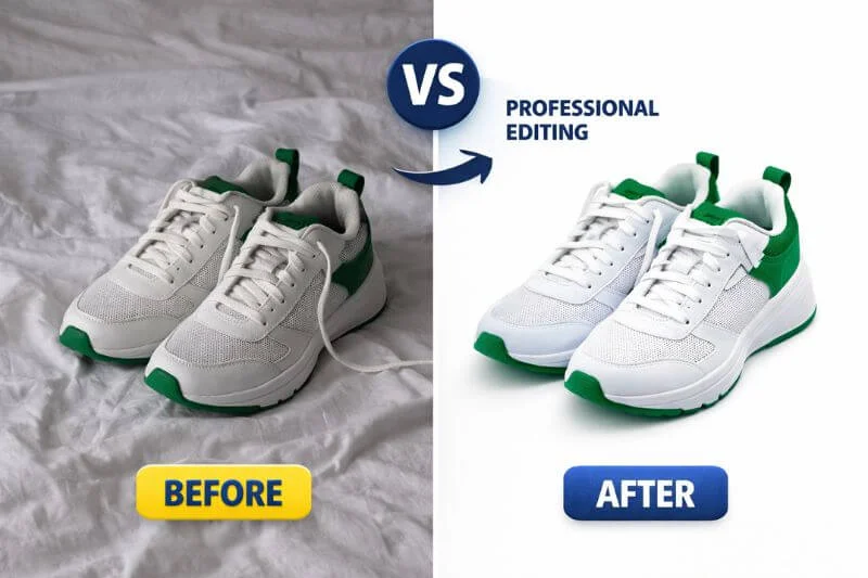before and after ecommerce product image editing comparison