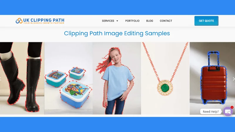UK Clipping Path image editing samples with product cutout and clipping path examples