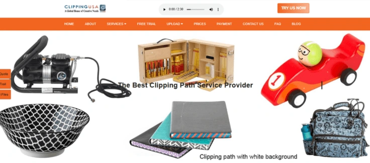 Clipping USA background removal service company homepage