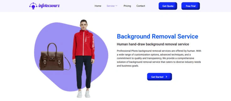 Infotecsourz professional photo editing service homepage