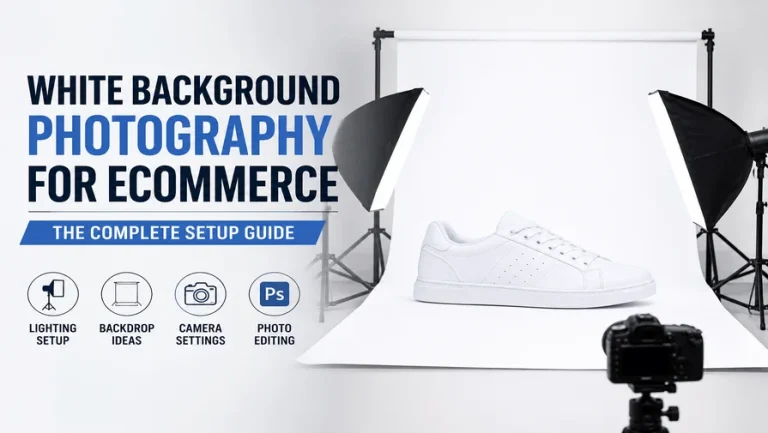 White background photography for ecommerce — complete setup guide with lighting, camera, and editing tips