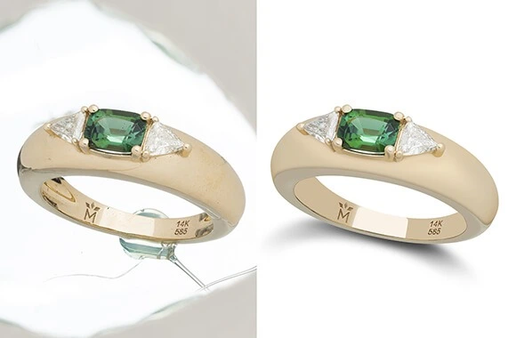 Jewelry Retouching Sample, Batch Photo Editing Services