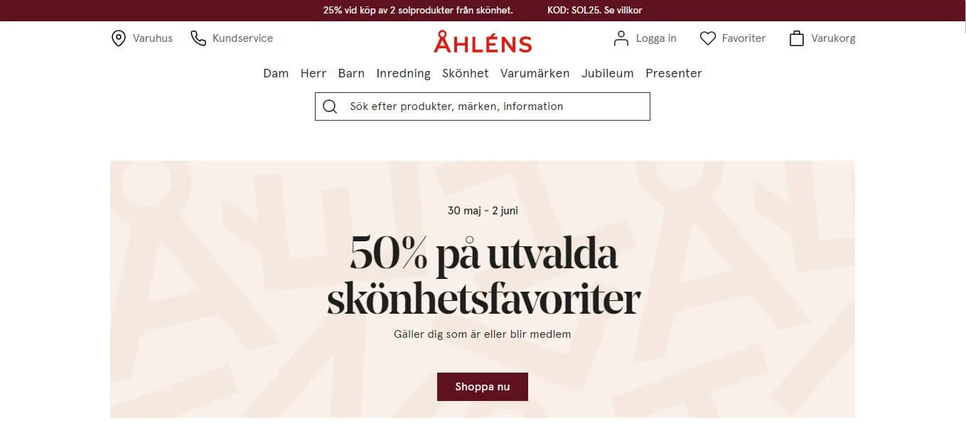 Ahlens, Fashion Site