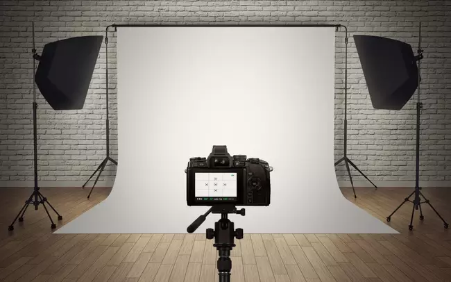 white background photography with a lightbox