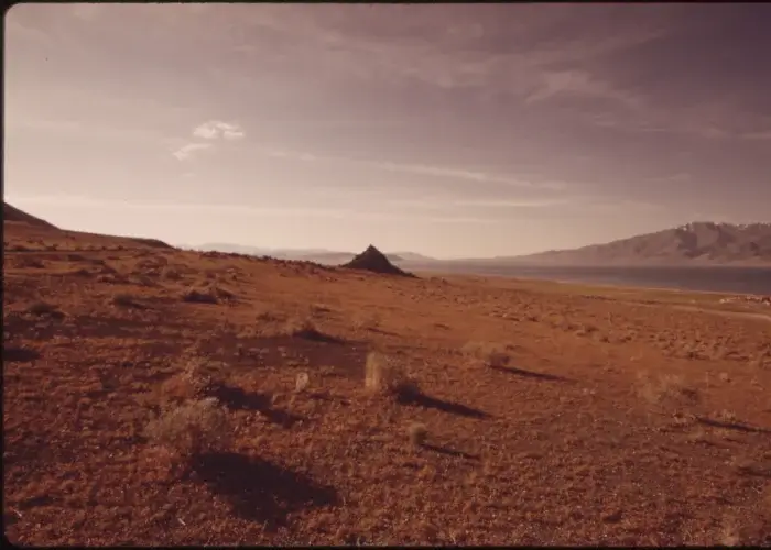 low angle lighting in the desert land