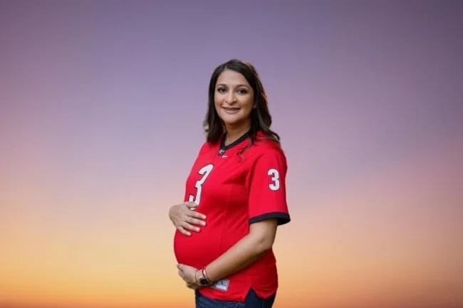 Team Jerseys Pregnancy Photoshoot