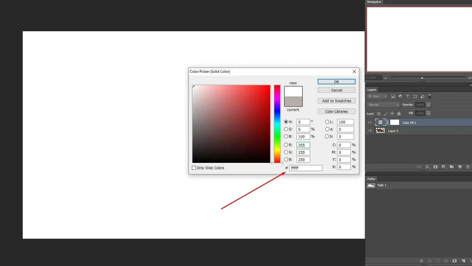 Color Palate, Pure White Background Tutorial