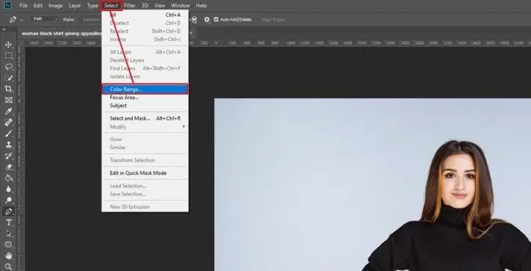 color range in photoshop