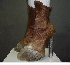 cow leg shoes for woman, ugly heel