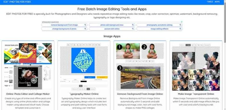 Edit Photos for Free, Background Online Tools
