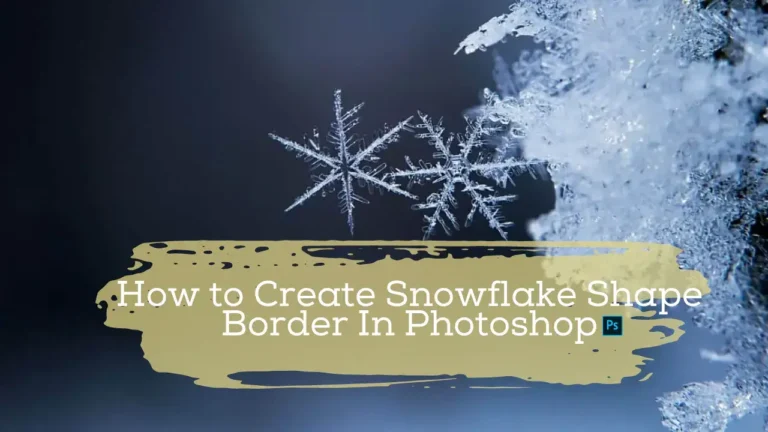 how to create snowflake shape border in photoshop