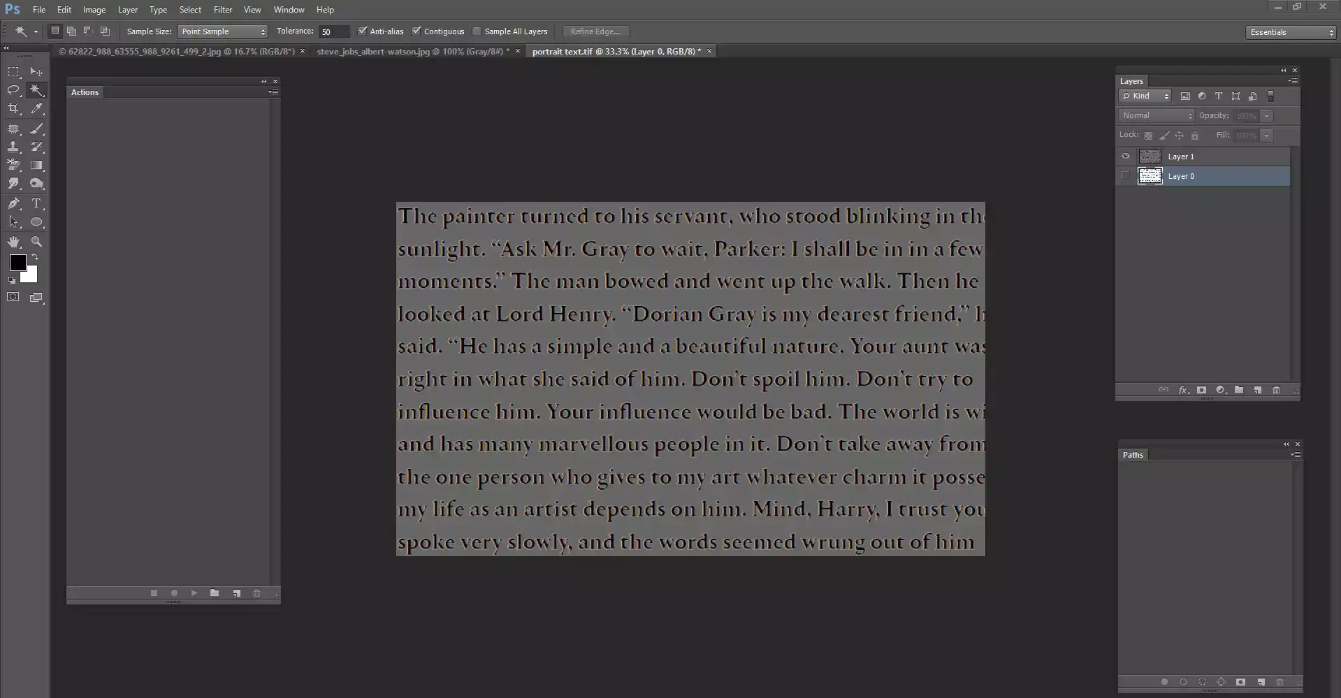 making the text transparent