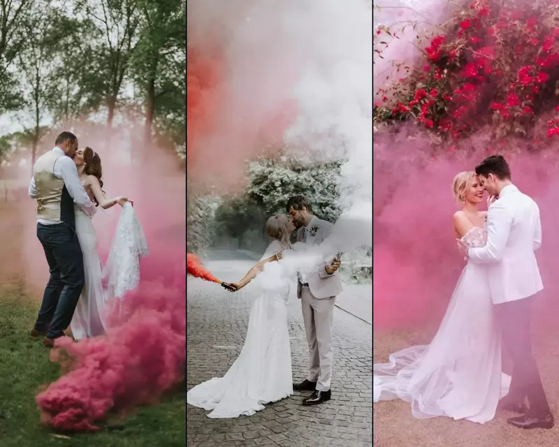 photo smoke wedding