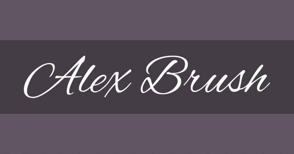 alex brush fonts