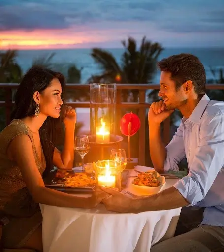 candlelight dinner photography