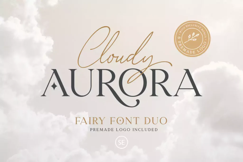 cloudy aurora fonts