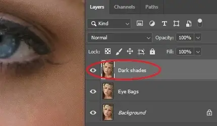 create a layer named dark shades