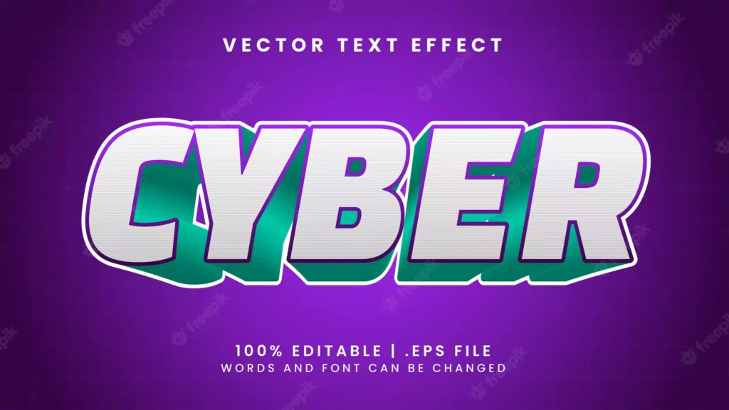 cyber futuristic bold typeface