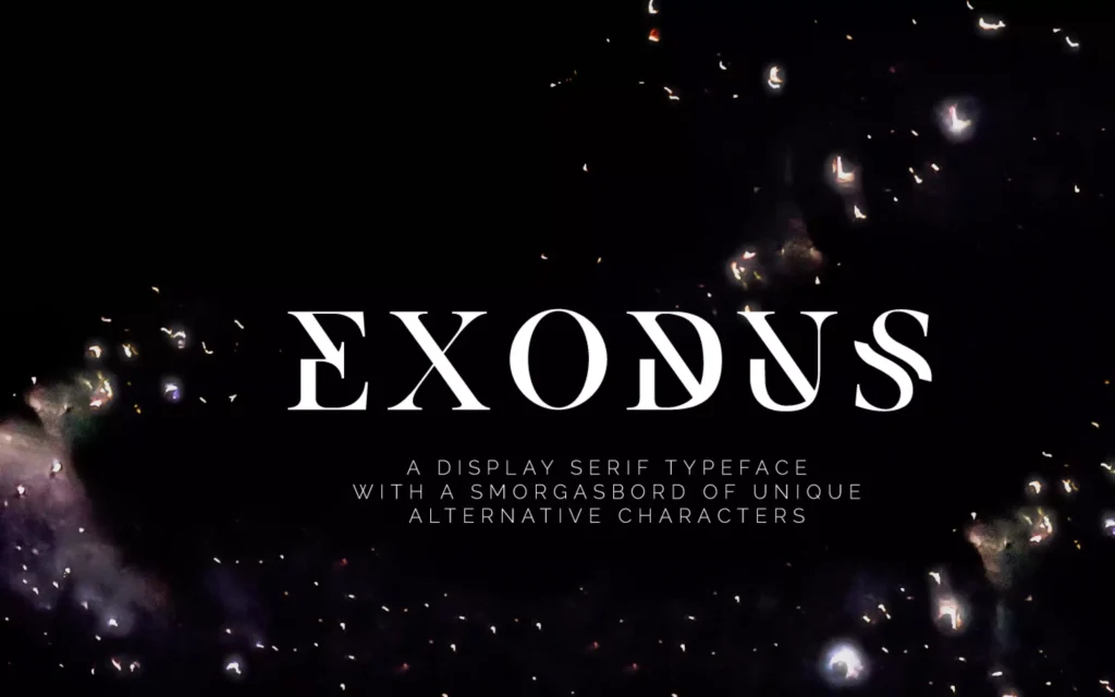 exodus free serif logo font