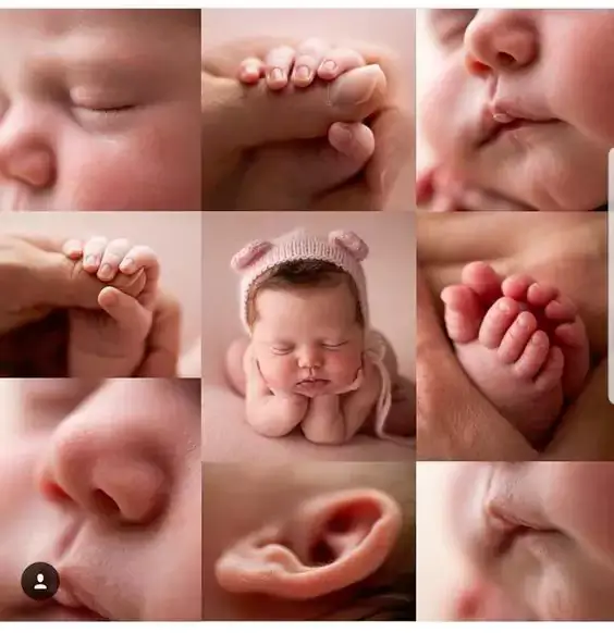 focus on tiny fingers baby capture details