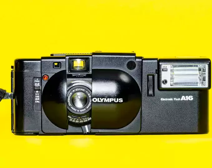 Olympus Xa Film Camera with A16 Electronic Flash camera price