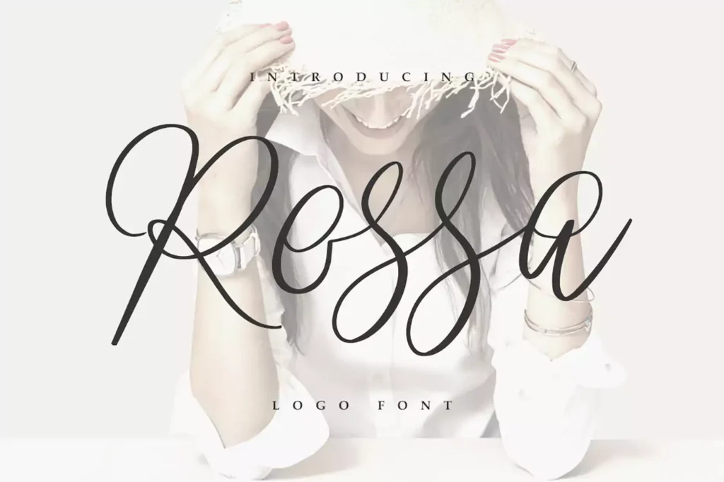 rossa script logo font