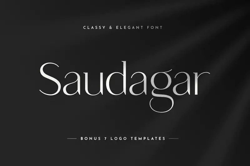 saudagar classy logo font