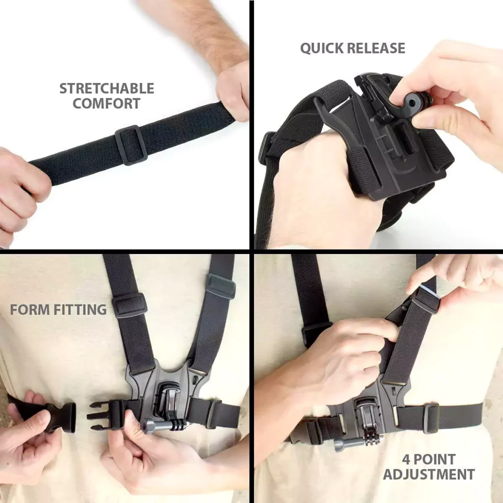 TEKCAM Action Camera Chest