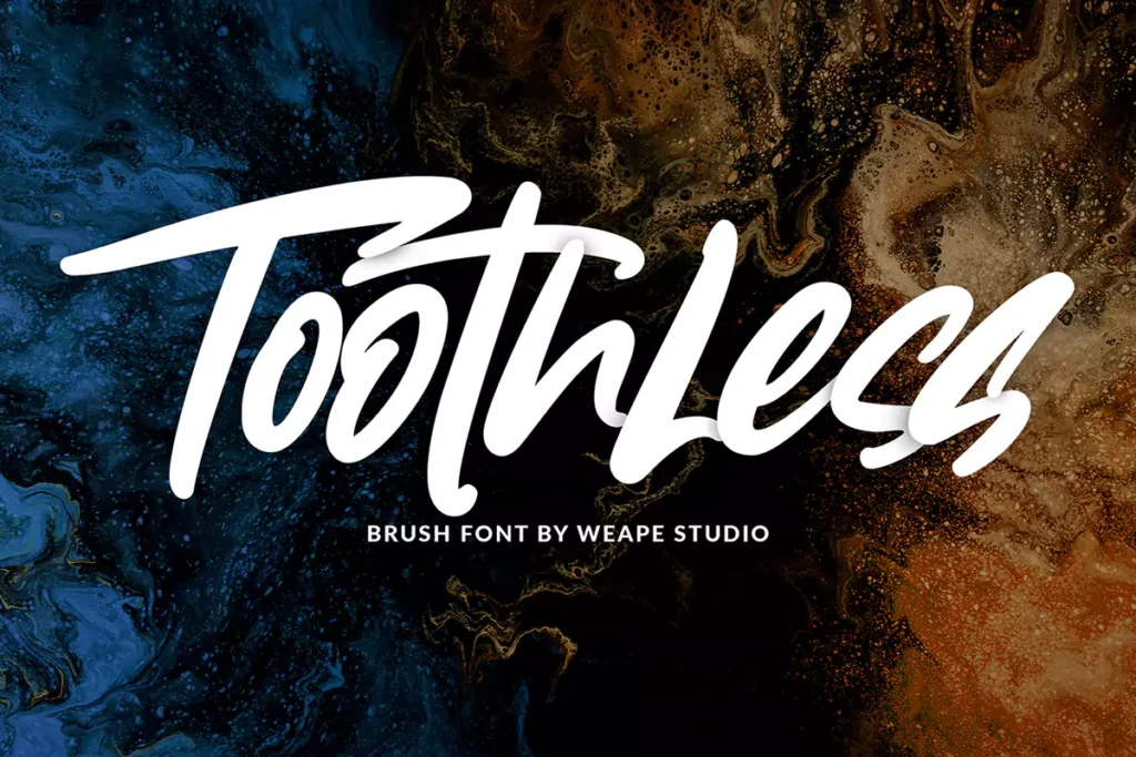 toothless brush font