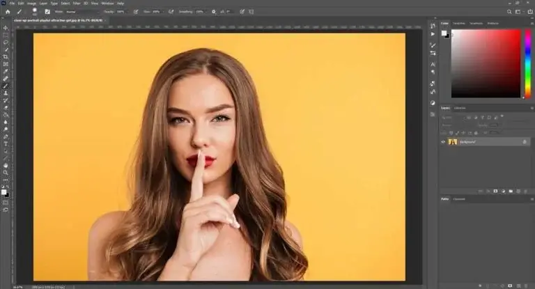 turn photo into sketch opening the photo in photoshop