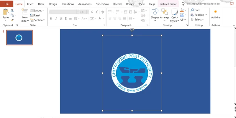 transparent background process in Microsoft PowerPoint