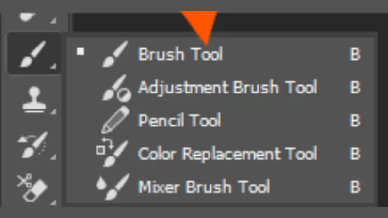 brush tool option in photoshop