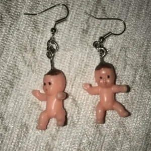 doll shaped wire earrings