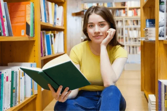 library headshot background