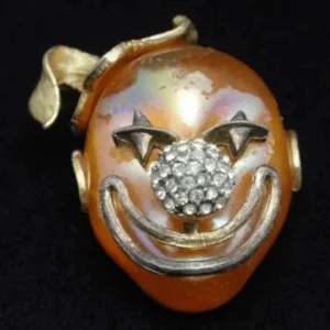 lisner creepy clown pin jewelry