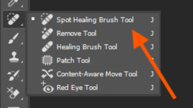 photoshop spot healing brush tool