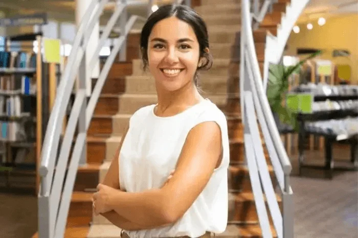 stairway background headshot